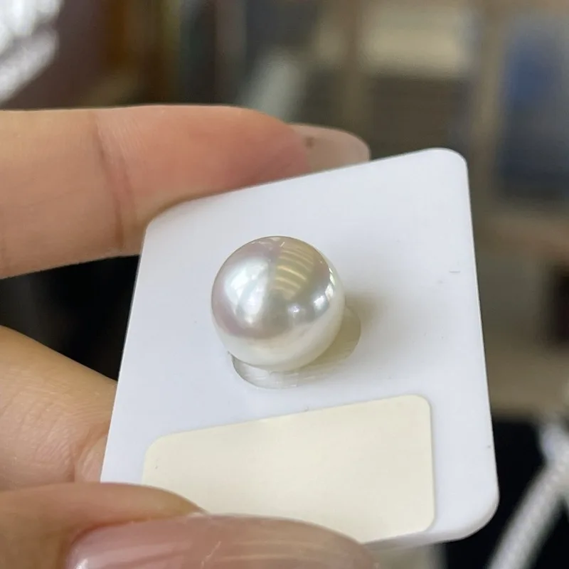 

Grace 12-13mm Natural White Genuine Round Loose Pearl Making Ring Pendant Pendant Free Shipping for Women Wedding Gifts Jewelry