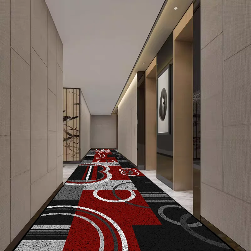 

Geometric Circle Long Corridor Carpet Anti Slip Hallway Area Rugs Decoration Home Porch Entry Doormat Washable Carpet Runner 러그