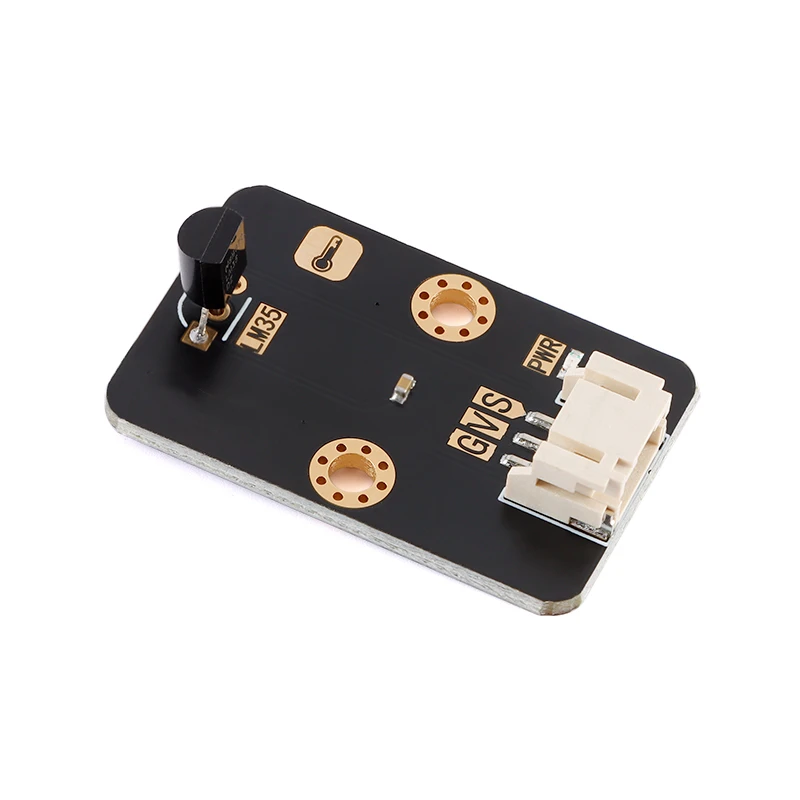 Módulo de sensor de temperatura lineal LM35DZ, salida de voltaje analógica, interfaz PH2.0-3 pines