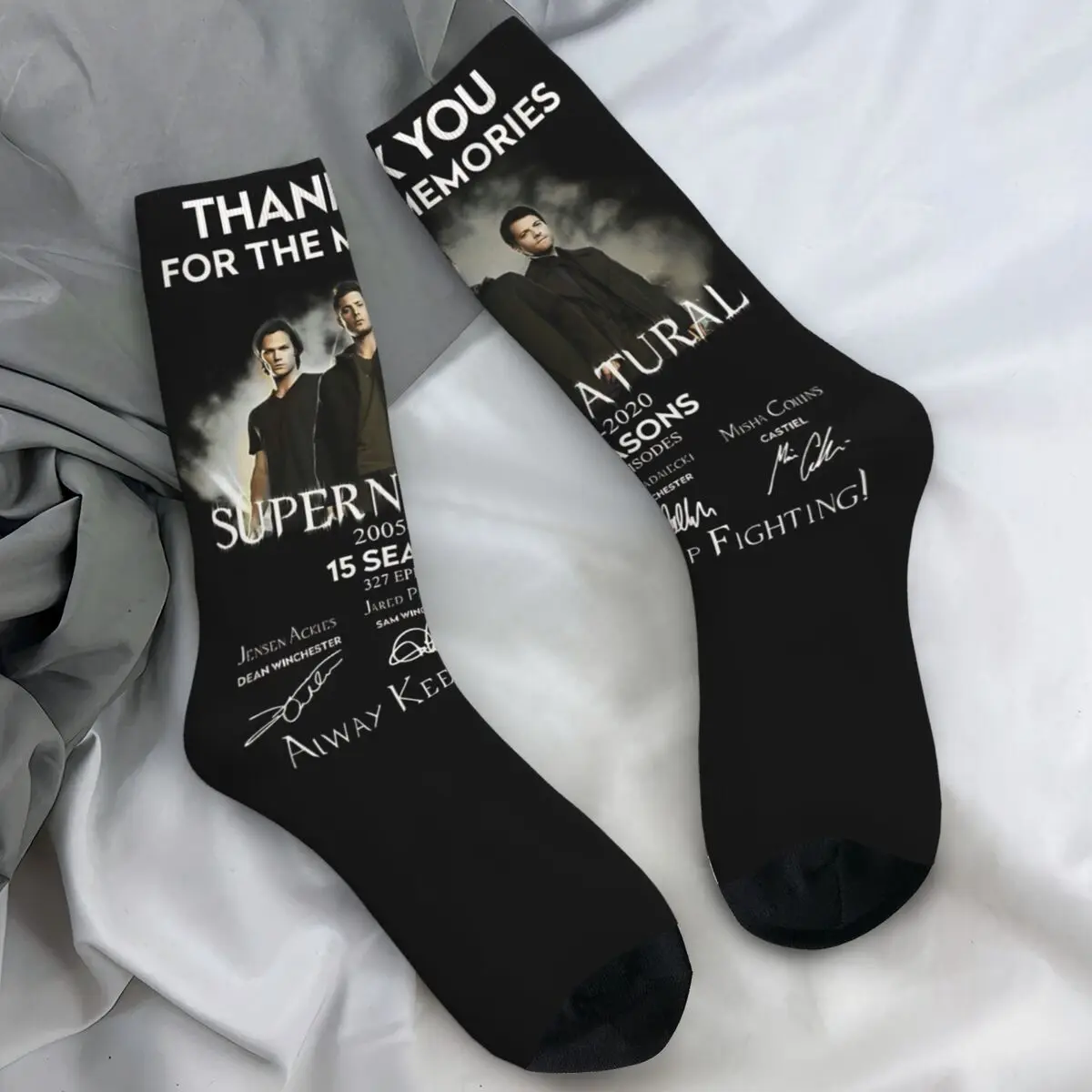 عميد وينشستر جوارب التلفزيون خارقة للطبيعة زوجين الجوارب متوسطة لينة عادية الجوارب الربيع سكيت المضادة للانزلاق تصميم الجوارب #1