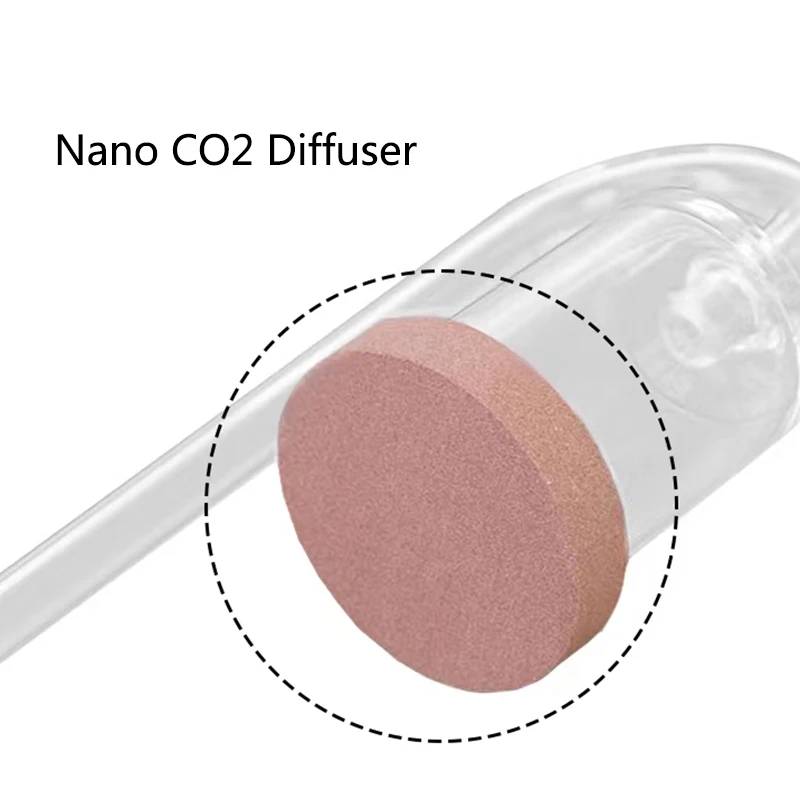 1 قطعة U-أنابيب الاكريليك حوض السمك CO2 نظام الناشر شفافة صغيرة الناشر CO2 منظم التكرير مع السيراميك القرص شفط الكؤوس