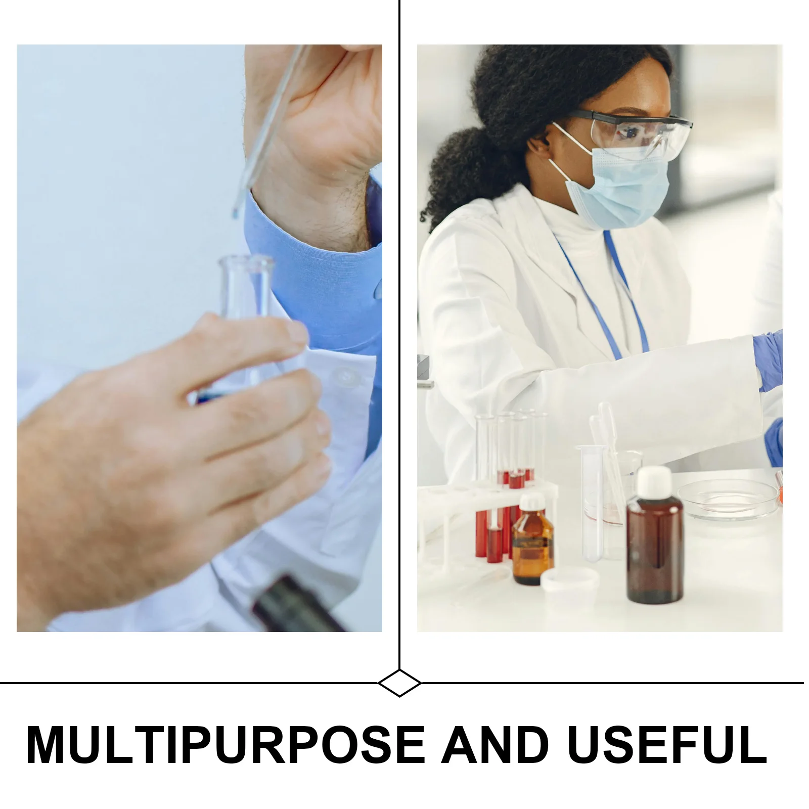 

50 Pcs Sealed Bottle Storage Barrel Lab Test Tube Clear Plastic Tubes Vial with Lids Laboratory