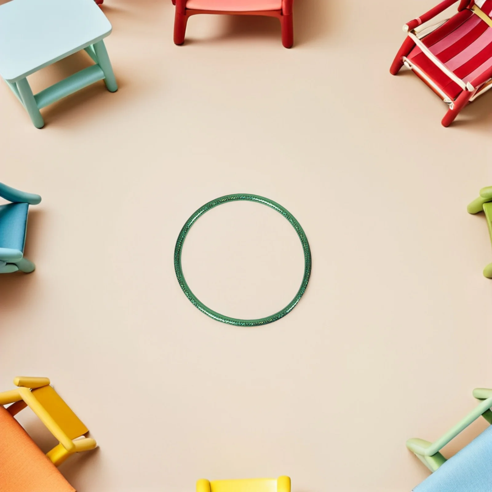 3 Stuks Kleurrijke Plastic Hoops 11.79 Inch Glittery Fitness Cirkel Ringen Voor Kinderspeeltuin Sport Agility Training Tieners