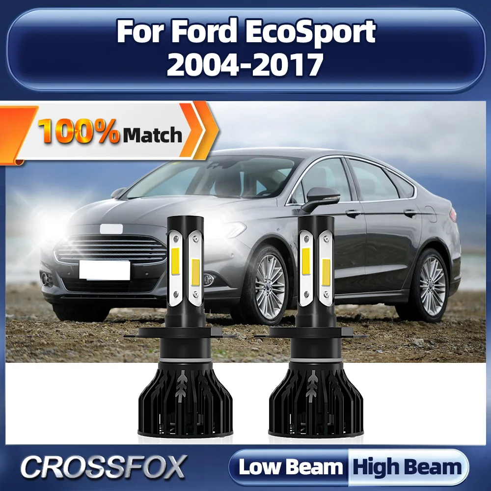 

120W 00000LM Car Headlight Bulbs 6000K White LED Headlamps 12V 24V For Ford EcoSport 2004-2011 2012 2013 2014 2015 2016 2017