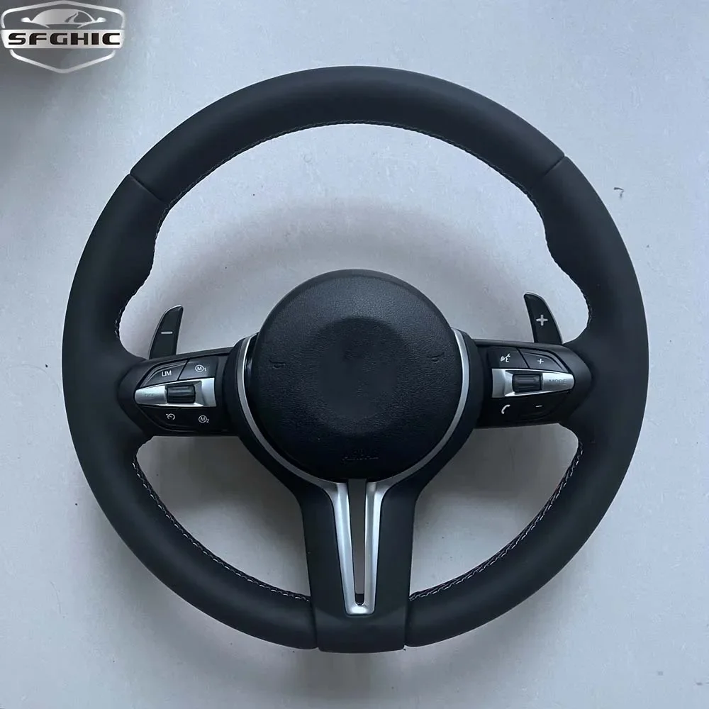 Sports Style Leather Steering Wheel For BMW F10 F20 F22 F30 F32 F15 F16 F80 F82 M3 M4 M2 M6 M5 E90 E92 E46 Car Steering Wheel