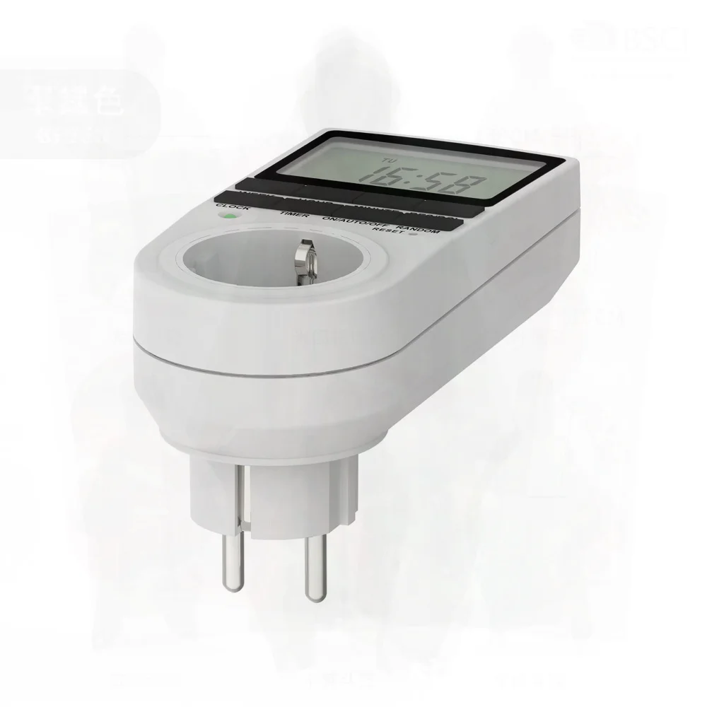 7日間タイマースイッチソケット、ヨーロッパ規格電子壁プラグ、キッチンサイクルタイマー制御用