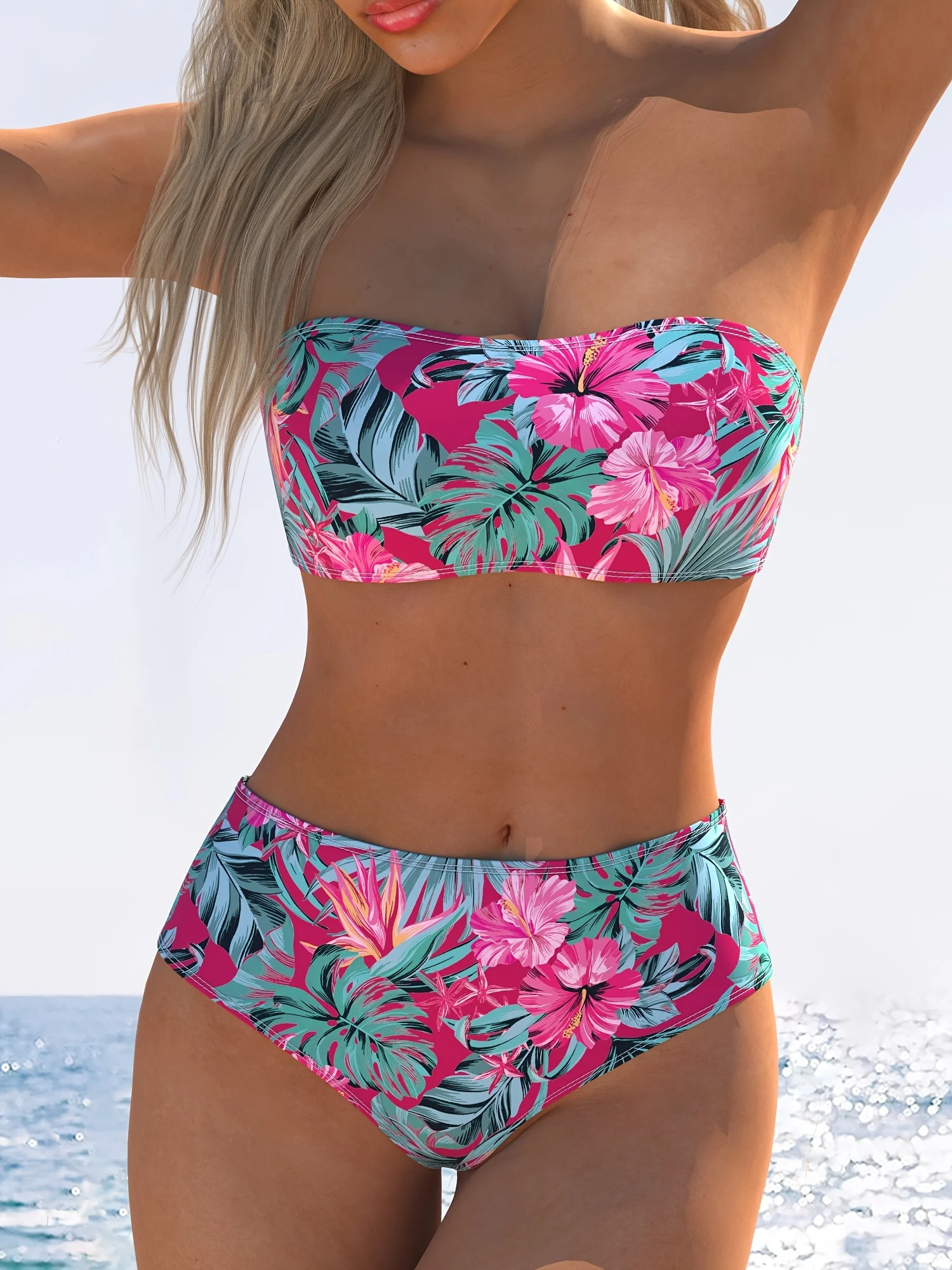 

Women's Swimwear Swimming Suit Beach Outfits Summer Beach Festival Vacation Travel Sexy Luxury Modern Two Piece Set Bikinis