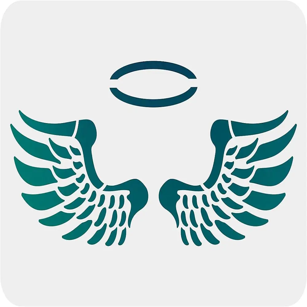 1 قطعة قوالب استنسل رسم بلاستيكية كبيرة قابلة لإعادة الاستخدام للرسم على سجل القصاصات والبلاط والأثاث الخشبي