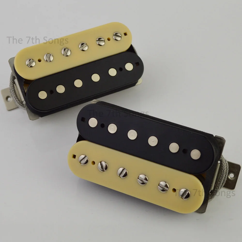 PAF IV ألنيكو 4 50 مللي متر تباعد هامبوكر LP الغيتار الكهربائي لاقط عادي المينا سلك طويل الساق 2-موصل سلك أسود كريم زيبرا