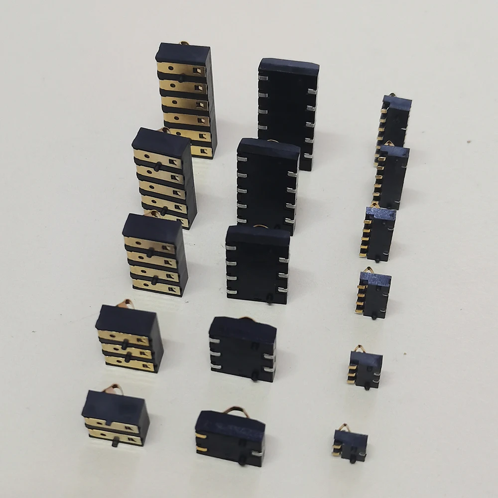 5 Stück B-35 B-45 B-70 Batterie-Federkontaktverbinder 2 3 4 5 6 7 Pin 4mm 4,25mm 2,54mm Rastermaß Batterie-Kontaktbuchse – Detail 5