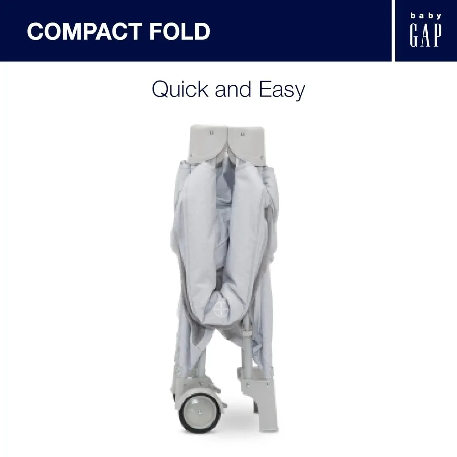 GAP babyGap Deluxe Play Yard خطوط رمادية
