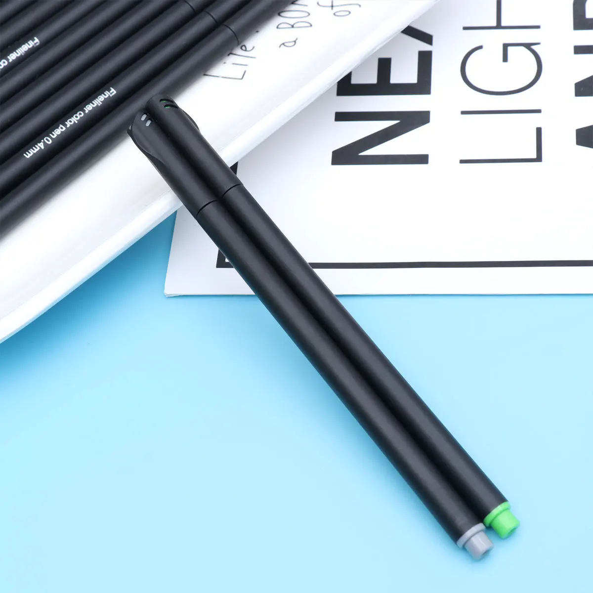 

12pcs Fine Line Marker Pen Set 12 Colors Superfine Metal Tip For Drawing Writing Coloring Journaling Office School Art Supplies