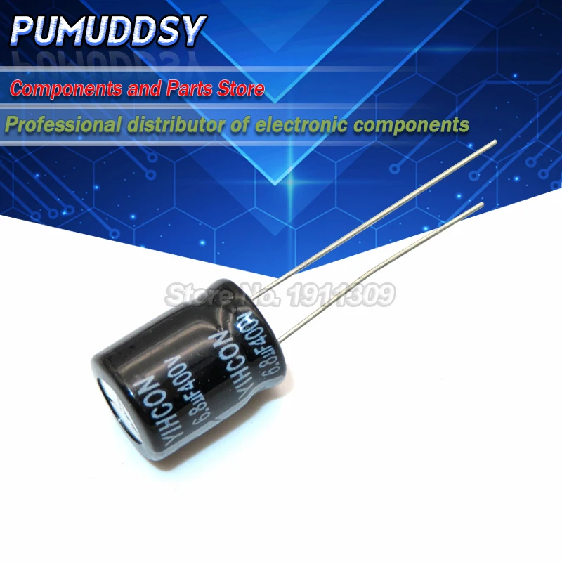 10 pces higt qualidade 400v6.8uf 10*13 6.8uf 400v 10*13mm capacitor eletrolítico
