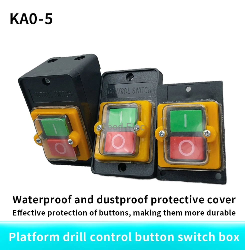 

KAO-5H KAO-5M KAO-5MX 10A 380V for Cutting Machine Bench drill SwitchWaterproof Push Button Switch Power On/ Off Switch KAO-5