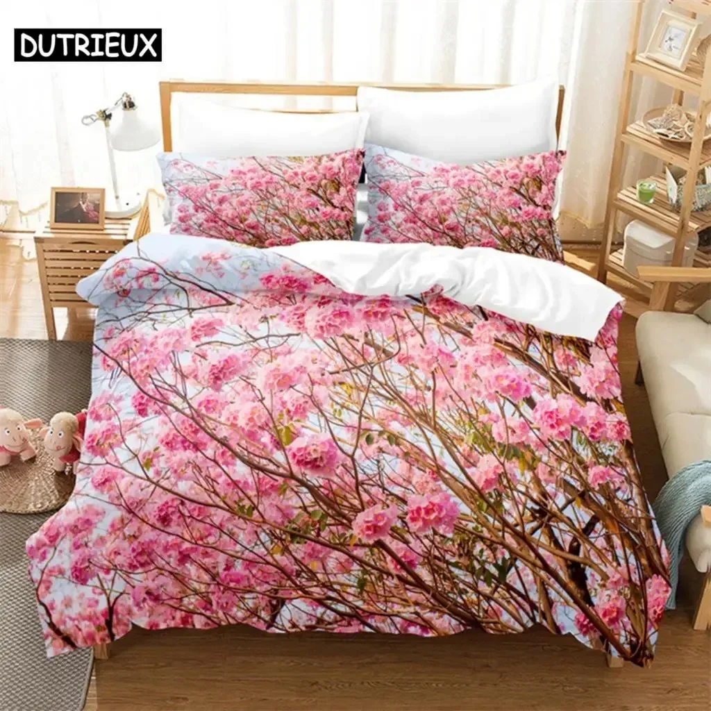 

New 3D Print Fresh Flowers Queen Comfortable Duvet Quilt Cover Pillowcase Bedding Set Children Bedroom Decoration Home Textile