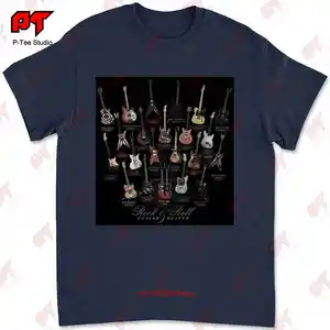 Rock-and-Roll-Gitarren-T-Shirt, BB King, Angus Young, Steve, Vai, Paul, STNA, BPDJ 8 Hauptverkaufsgitarren Steve Vai - №8
