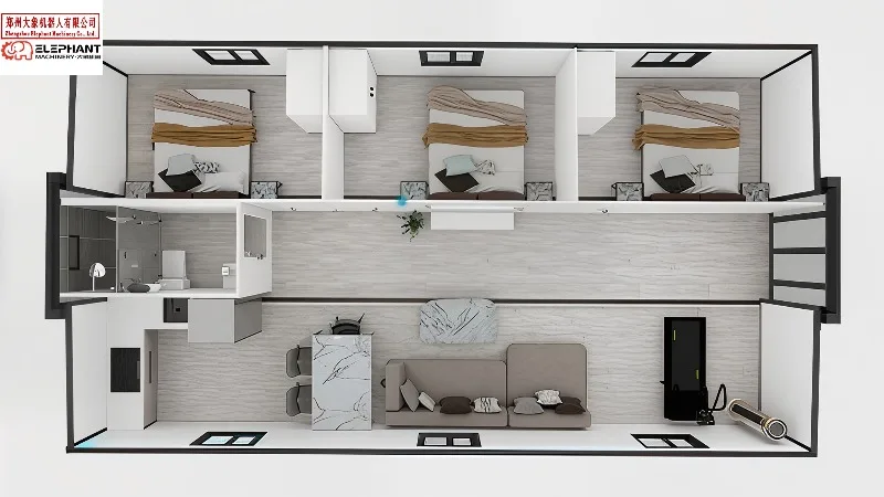 Customized Wholesale Waterproof Expandable Prefabricated House 20ft40ft 2 3 Bedrooms Mobile Office Home Bath Expandable House Wi