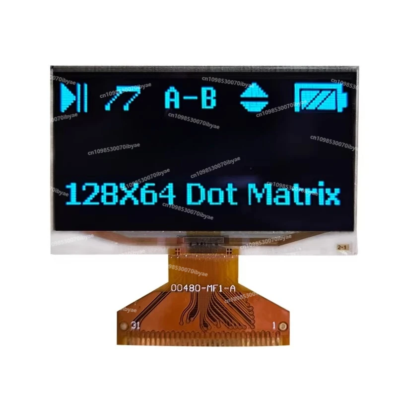 2.4/2.42 Inch OLED, Driver IC: SSD1305Z, 128*64 Resolution, M00486
