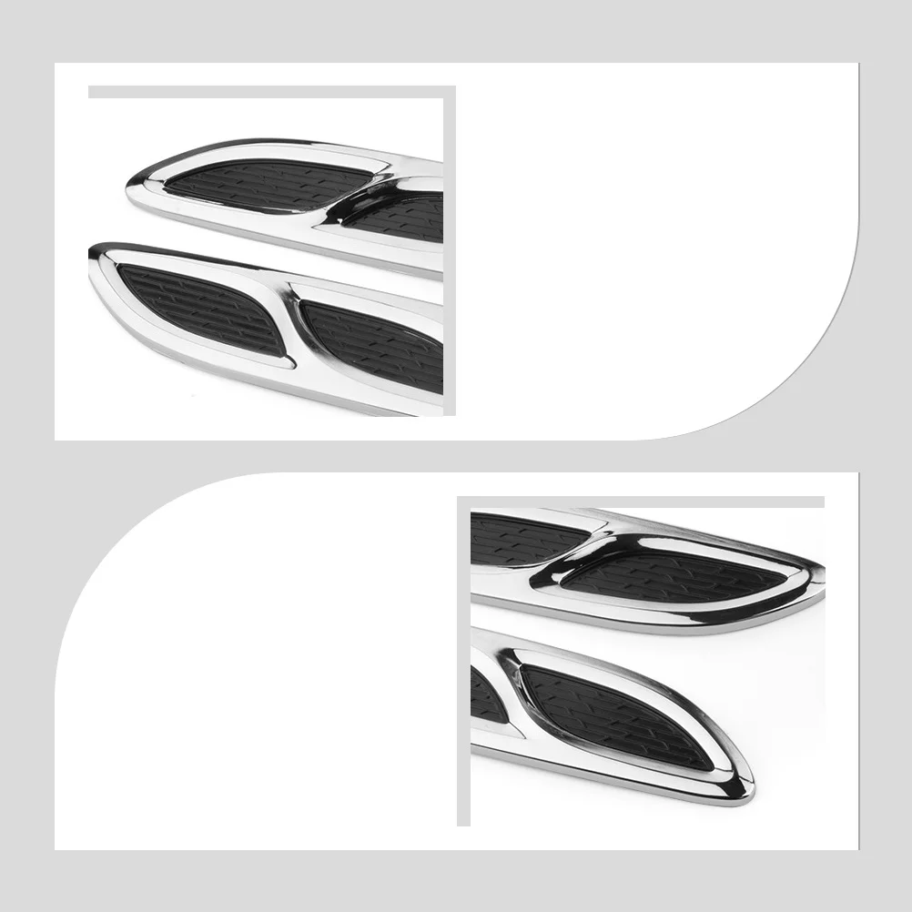 

Car Side Vent Stickers Abs Waterproof Heat Resistant Auto Hood Modification Decal Vehicle Air Flow Covers Engine Parts