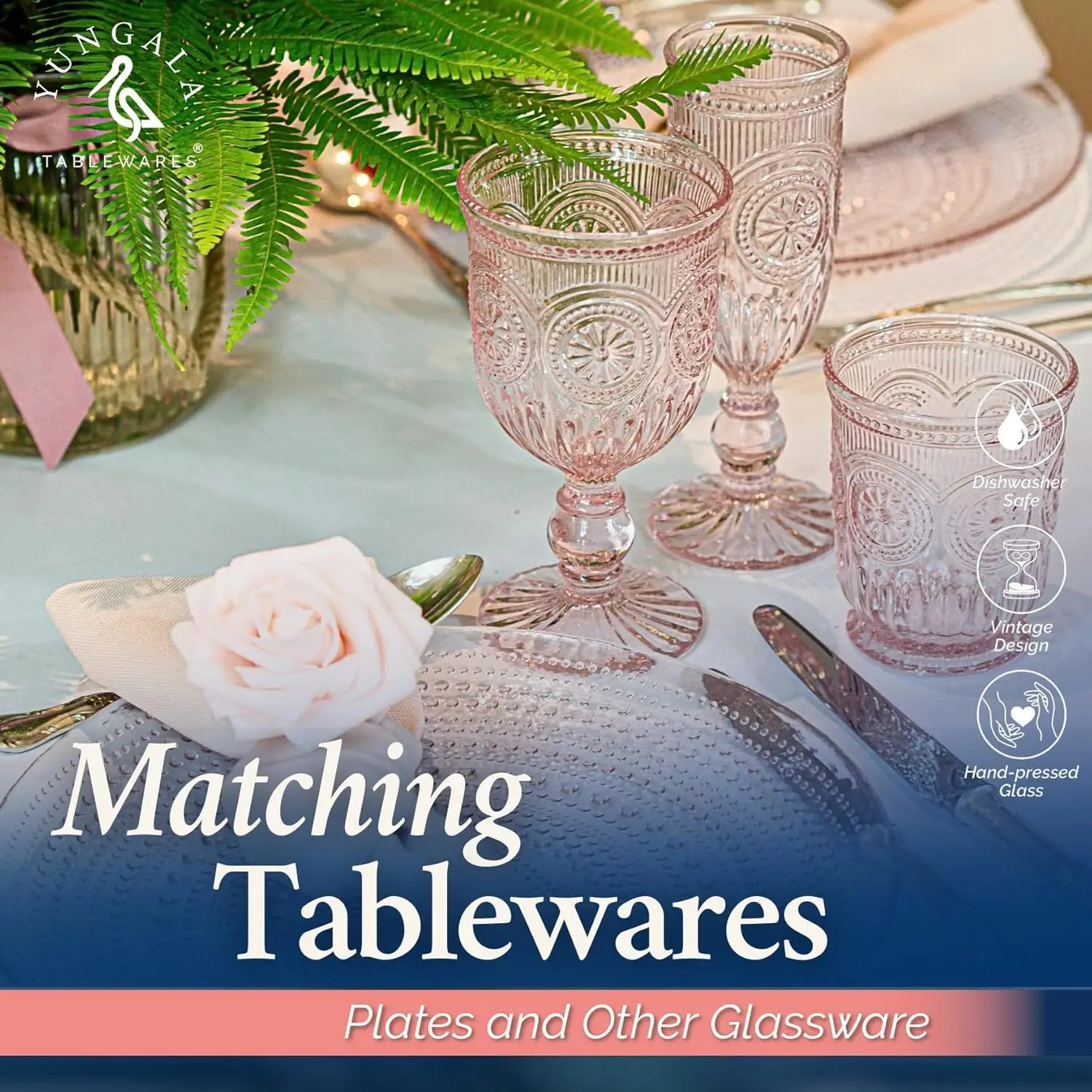 مجموعة نظارات الشمبانيا الوردية مكونة من 6 قطع، آمنة للاستخدام في غسالة الأطباق، مزامير على الطراز العتيق #6