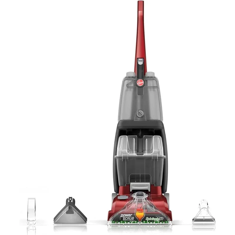 

Hoover PowerScrub Deluxe Carpet Cleaner Machine, Upright Shampooer, FH50150NC, Red