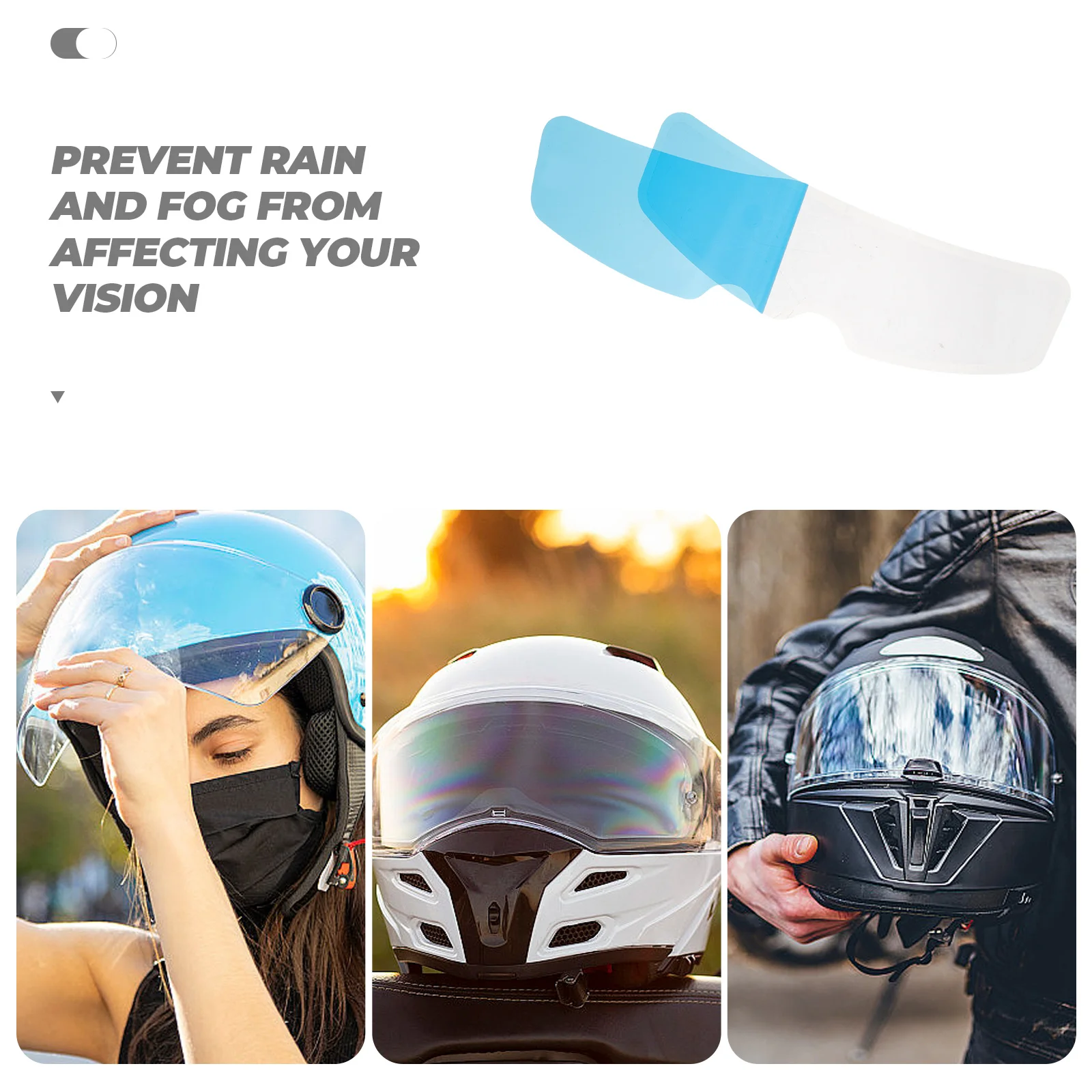 

Universal Anti Fog Film For Motorcycle Helmet Rainproof Visor Protection High Definition Patch Safety Gear
