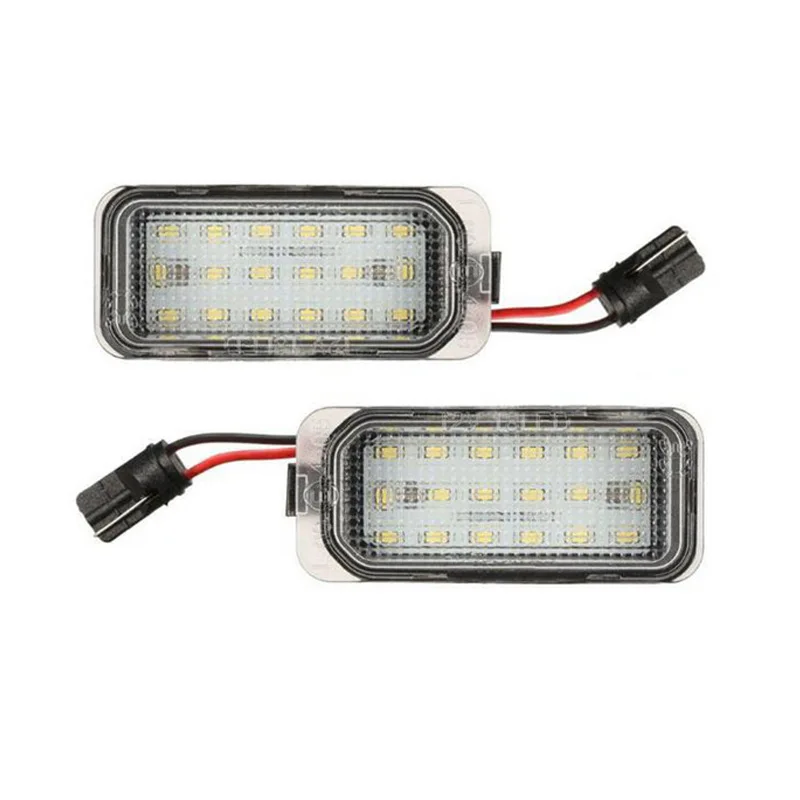 2PCS Car LED License Plate Light For Ford Focus 2 MK2 3 Mondeo 4 5 Fiesta 6 7 Kuga S-MAX No Error Number Light Bulbs