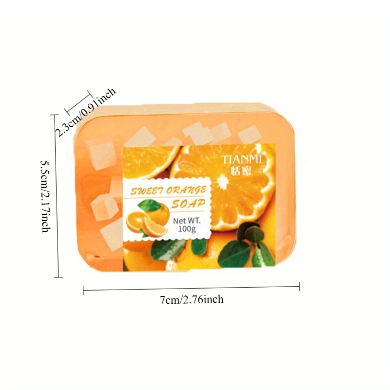 6 مجموعات من الصابون المصنوع يدويًا بنكهة الفاكهة، مع 6 نكهات مختلفة للاختيار من بينها، بما في ذلك البرتقال الحلو والتوت والكيوي وما إلى ذلك، #4