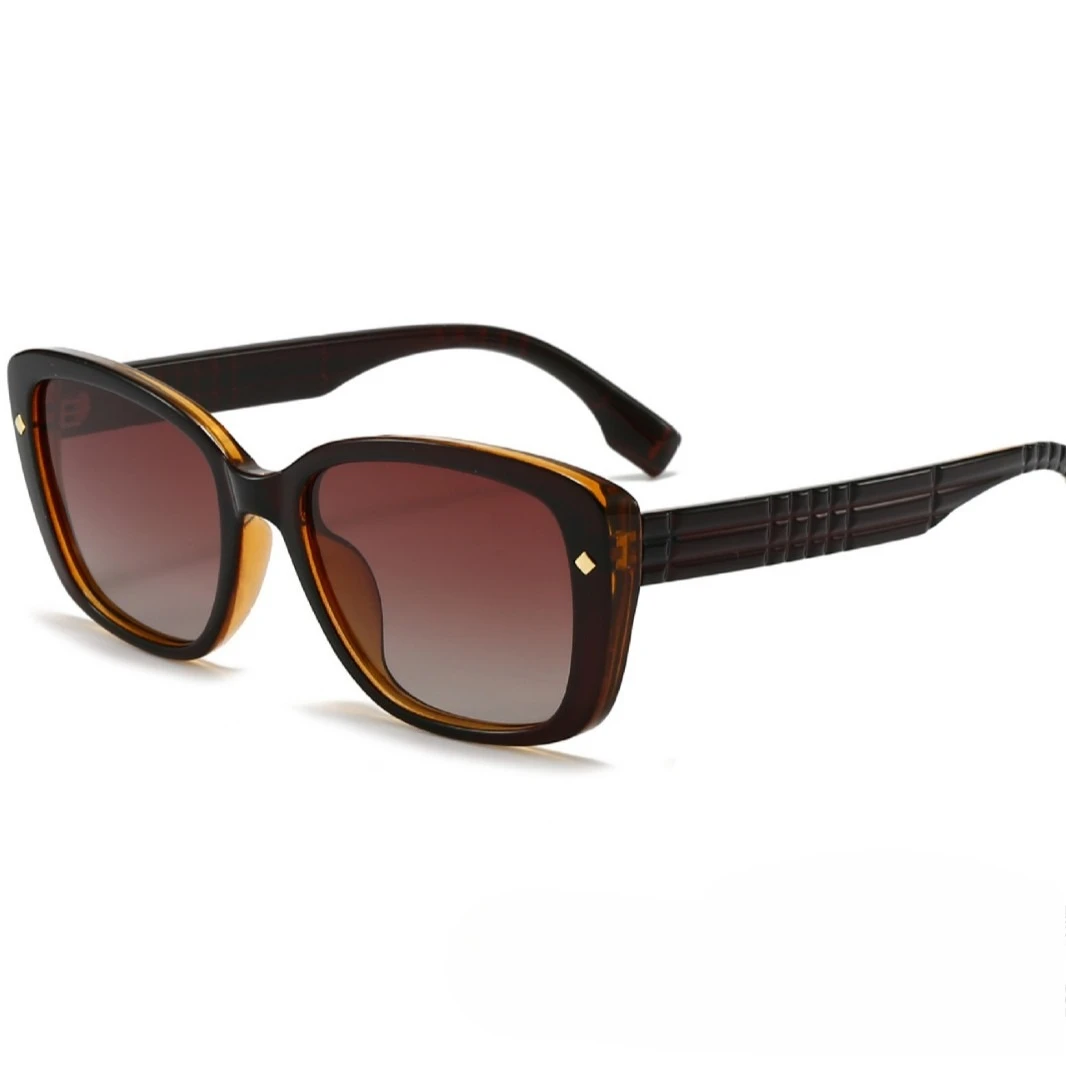 2025 Новые модные поляризационные солнцезащитные очки - модные высококачественные классические клетчатые дужки с защитой от ультрафиолета, роскошные эффектные оттенки