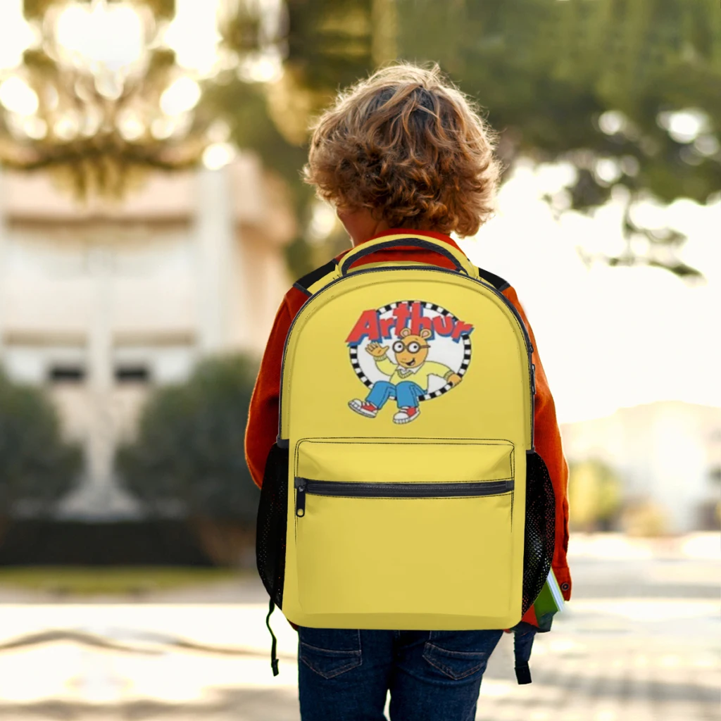 Mochila escolar de dibujos animados para niños, morral de gran capacidad para estudiantes, 17 pulgadas