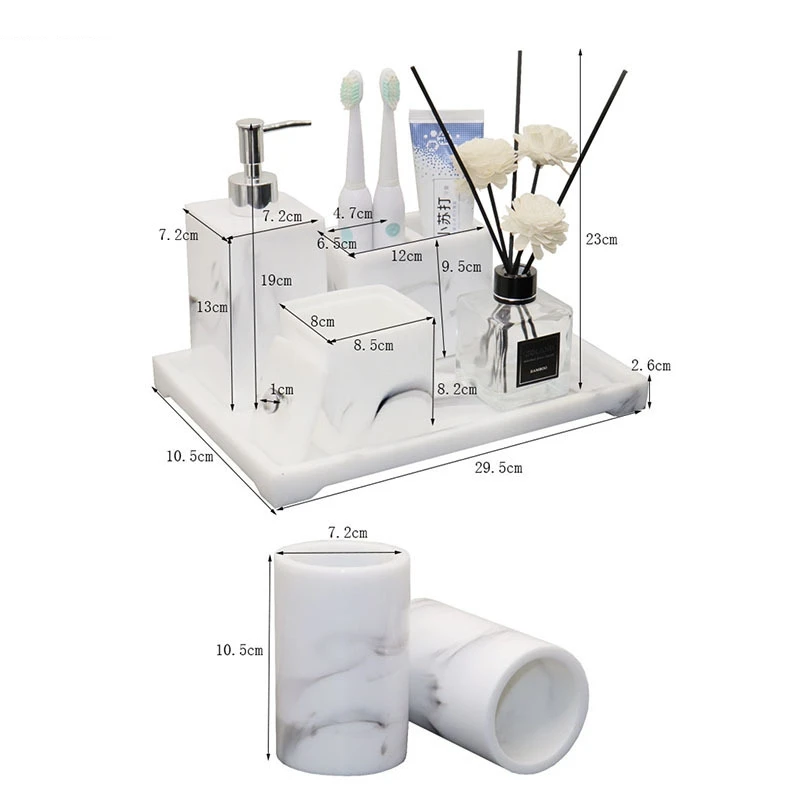 Ensemble de distributeur de dentifrice portable Regina, porte-dentifrice, tasse à bouche, rangement, fournitures de bain en résine