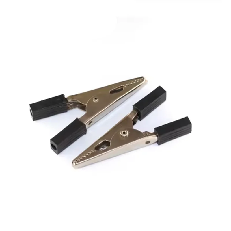 2pcs35/50MM Small and Large Crocodile Clip Sheath Clip Experimental Clip Battery Charging Source Clip Test Clip Dual Handle Clip