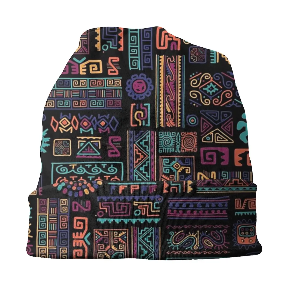 African Ethnic Tribal Art Pattern Bonnet Femme Cool Knit Hat For Men Women Autumn Winter Warm Africa Ankara Print Beanies Caps