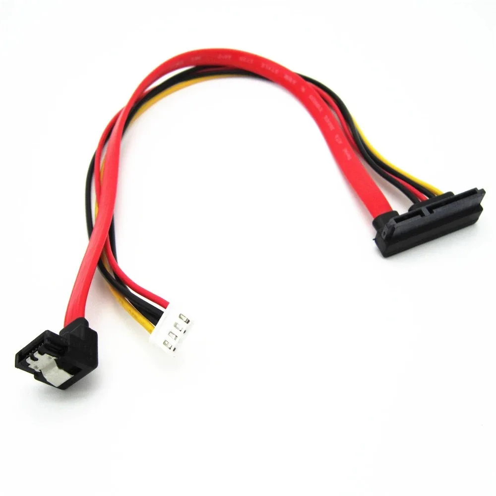 SATA 7+15P to small 4Pin+SATA Hard disk data cable 90 degree elbow XH2.54 Computer power supply optical drive power cord