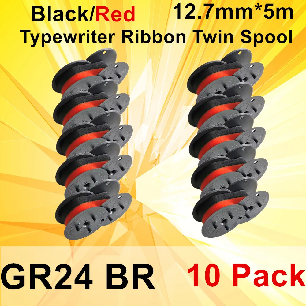 5~10PK Universal Red and Black Ribbon Compatible for Typewriter Printer Core Ink Ribbon English Typewriter Ribbon Ink