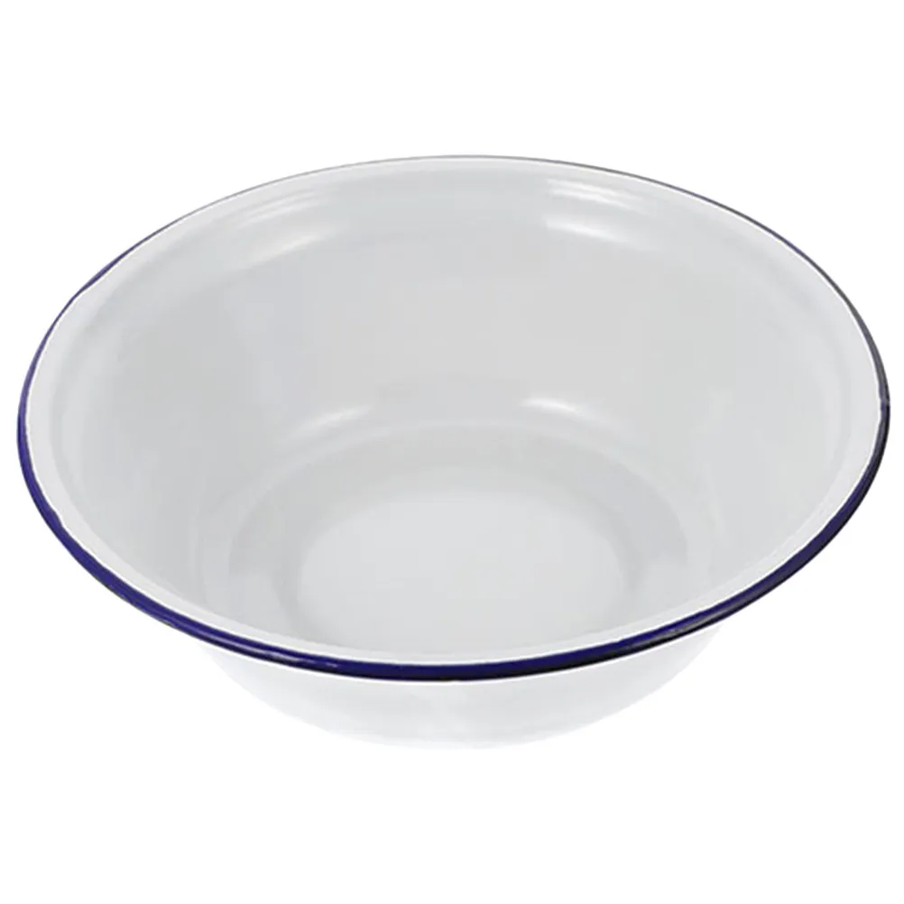 Retro Enamel Mixing Bowl Vintage Kitchen Soup Basin Multipurpose Salad Dough Dough Mixing Basin Household Enamelware Soup