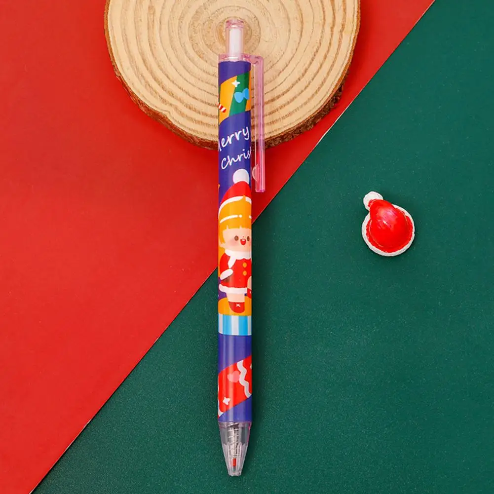 Xmas Ballpoint Pens Christmas Gel Pens Vibrant Christmas Ballpoint Pens with Exquisite Patterns Ultra-fine Point Gel for Writing