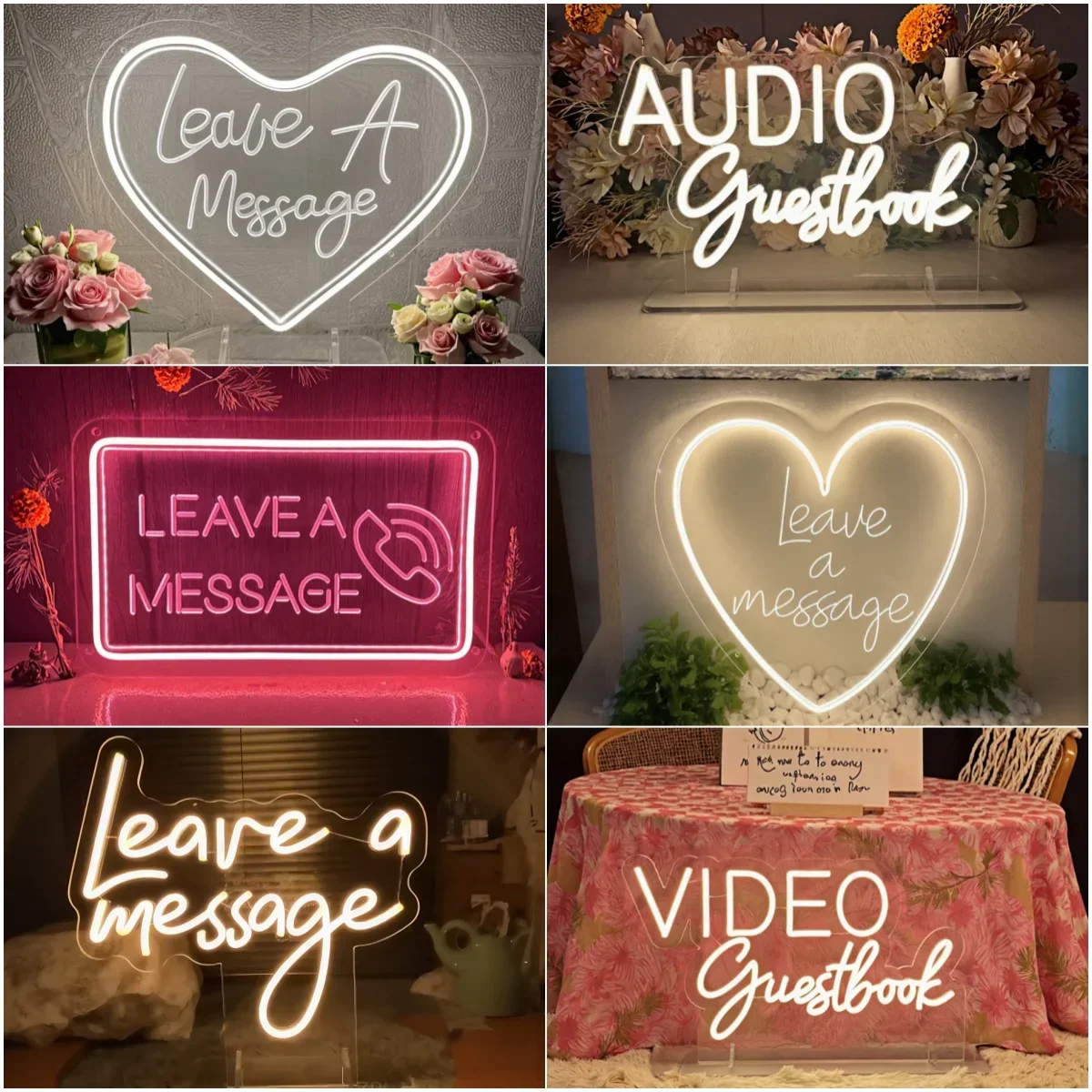 Leave A Message Neon Led Sign Light Girl Boy Bedroom Party Table Decor Desk Night Lamp Lights Sign USB Wedding Coffee Decoration