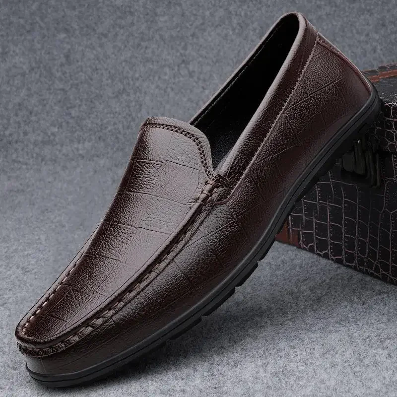 Men's clothing 2025 summer single-layer cowhide soft leather breathable casual shoes genuine leather