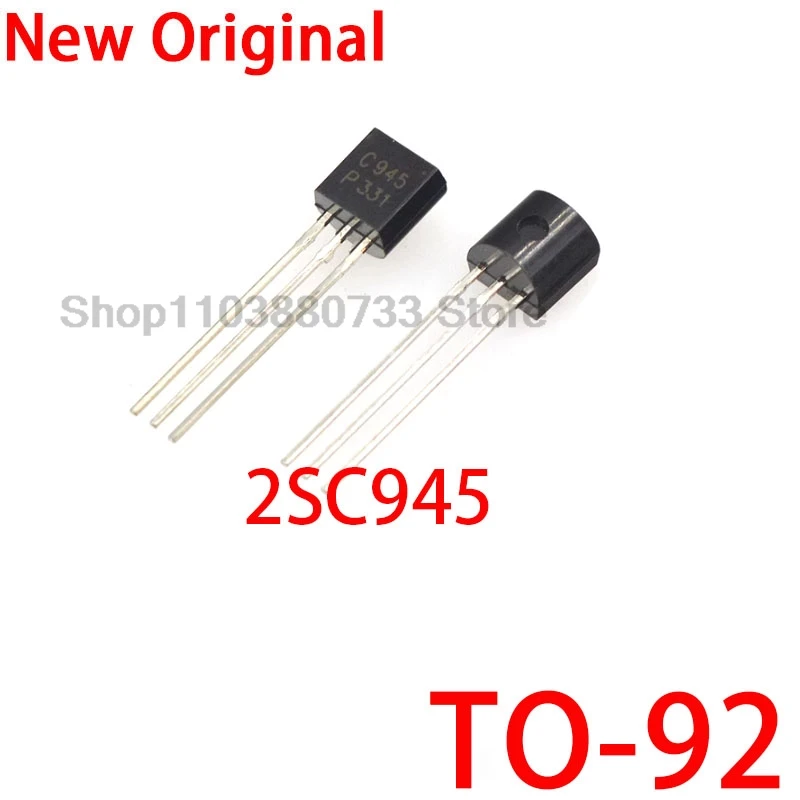 100 Uds 100% nuevo chip 2SC945 C945 945 NPN TO-92 TO92 Transistor triodo 0.15A/50V NPN nuevo Chipset Original de buena calidad