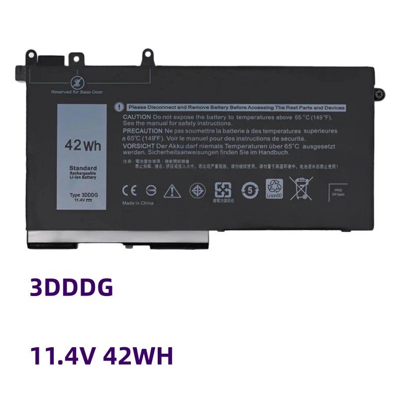 3DDDG 11.4V 42WH Laptop Battery For Dell Latitude E5280 E5480 5288 5580 5490 5491 5591 5495 080JT9 03VC9Y Series