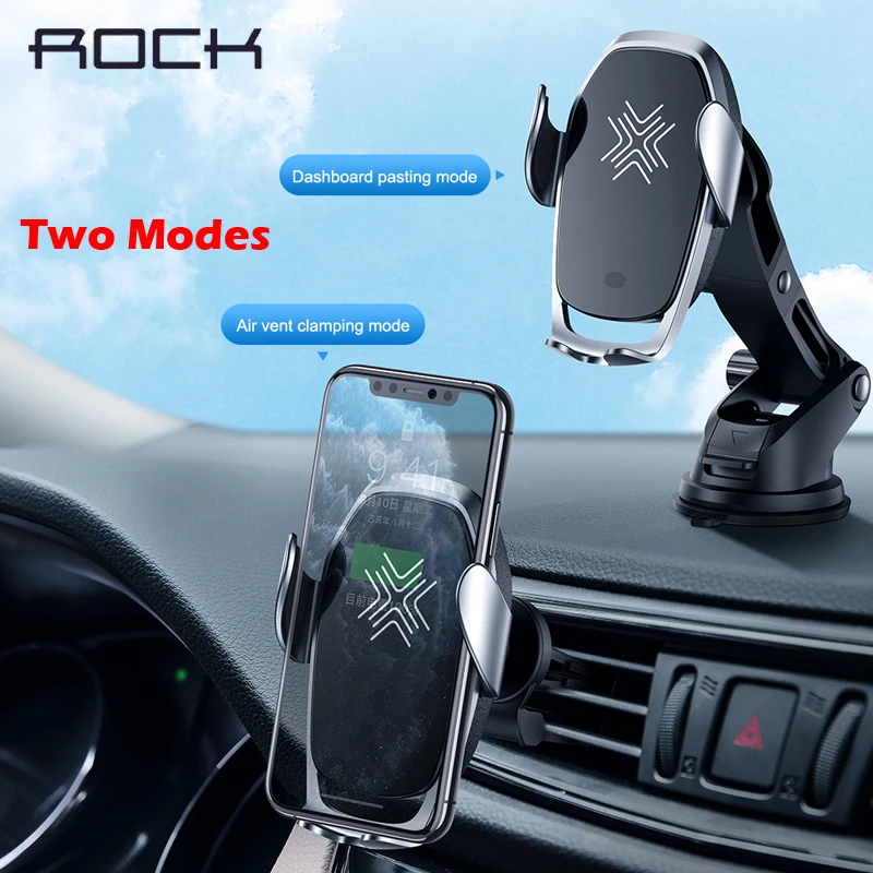 

ROCK Intelligent Infrared Sensor Car Charger Fast Wireless Car Holder