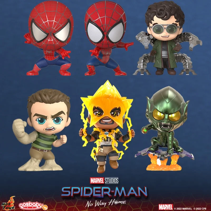 In Stock Original Hot Toys Cosbaby Spider Man No Way Home Doctor Octopus Green Goblin Electro Sandman Mini Collection Toys Gifts