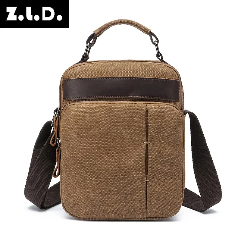 

Casual Men's Shoulder Bags Canvas Bandolera Hombre Business Small Messenger Bag Travel Sling Crossbody Bags Umhängetasche Herren