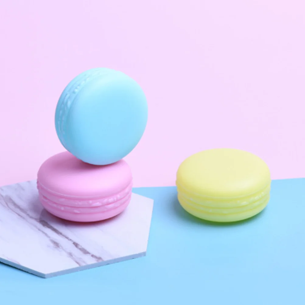 

12pcs Macaron Shaped Face Cream Containers 1 Ounce Glass Jars Lotion Refillable Mini Storage Boxes for Body Moisturizers