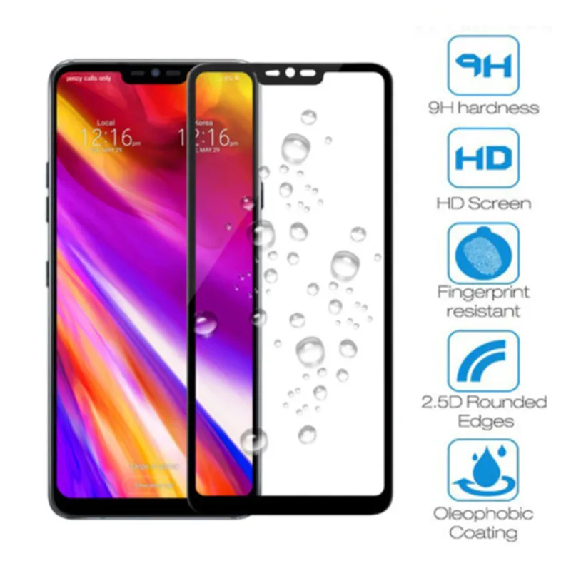 

Full Cover Protective Glass For LG G7 ThinQ LG G7 One Screen Protector Tempered Protective Film for lgg7 fit Glass