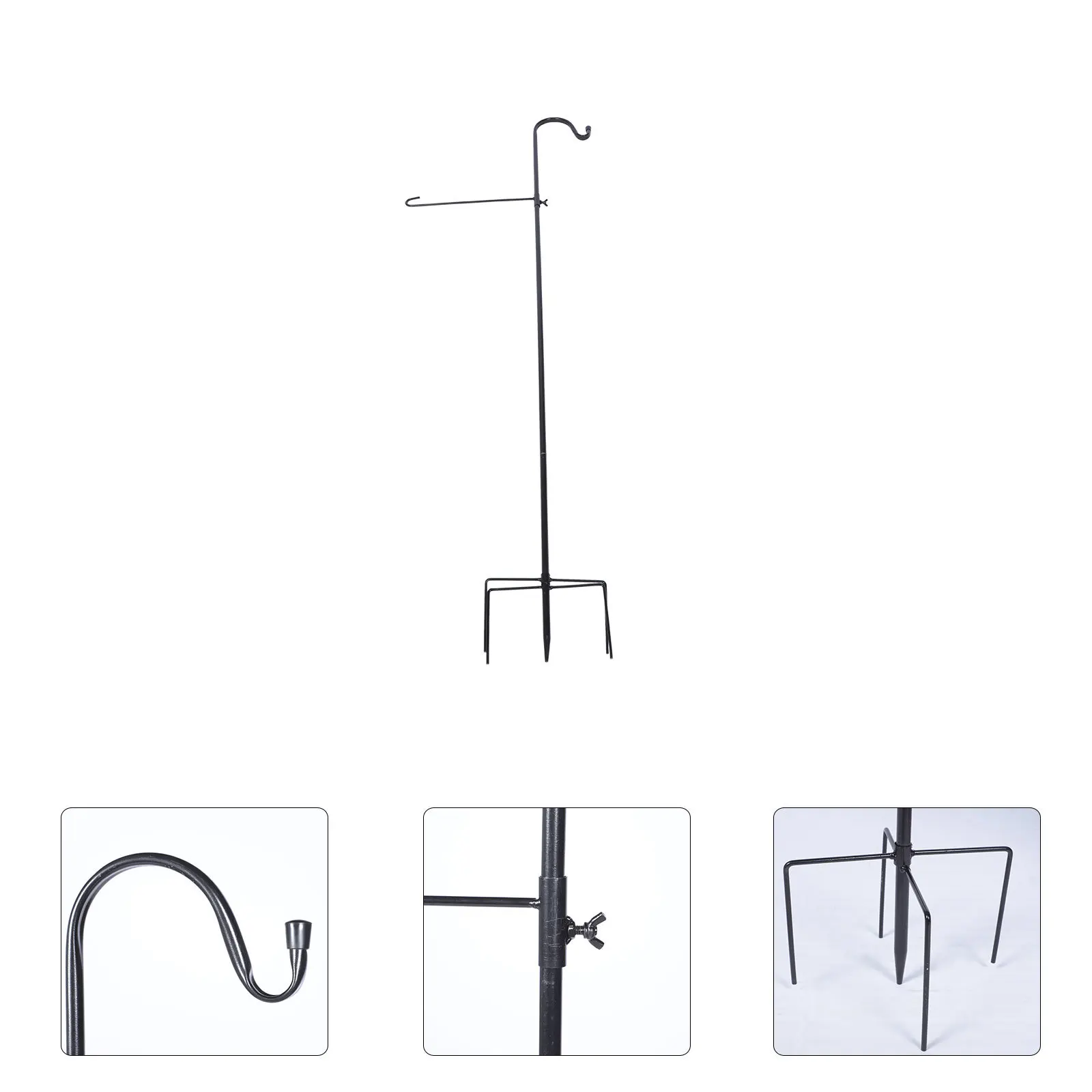 

1pc Flagpole Hook Shepherd Ground Hook Iron Hanging Bracket For Garden Yard Outdoor Decoration Sign Mounting Storage Tool