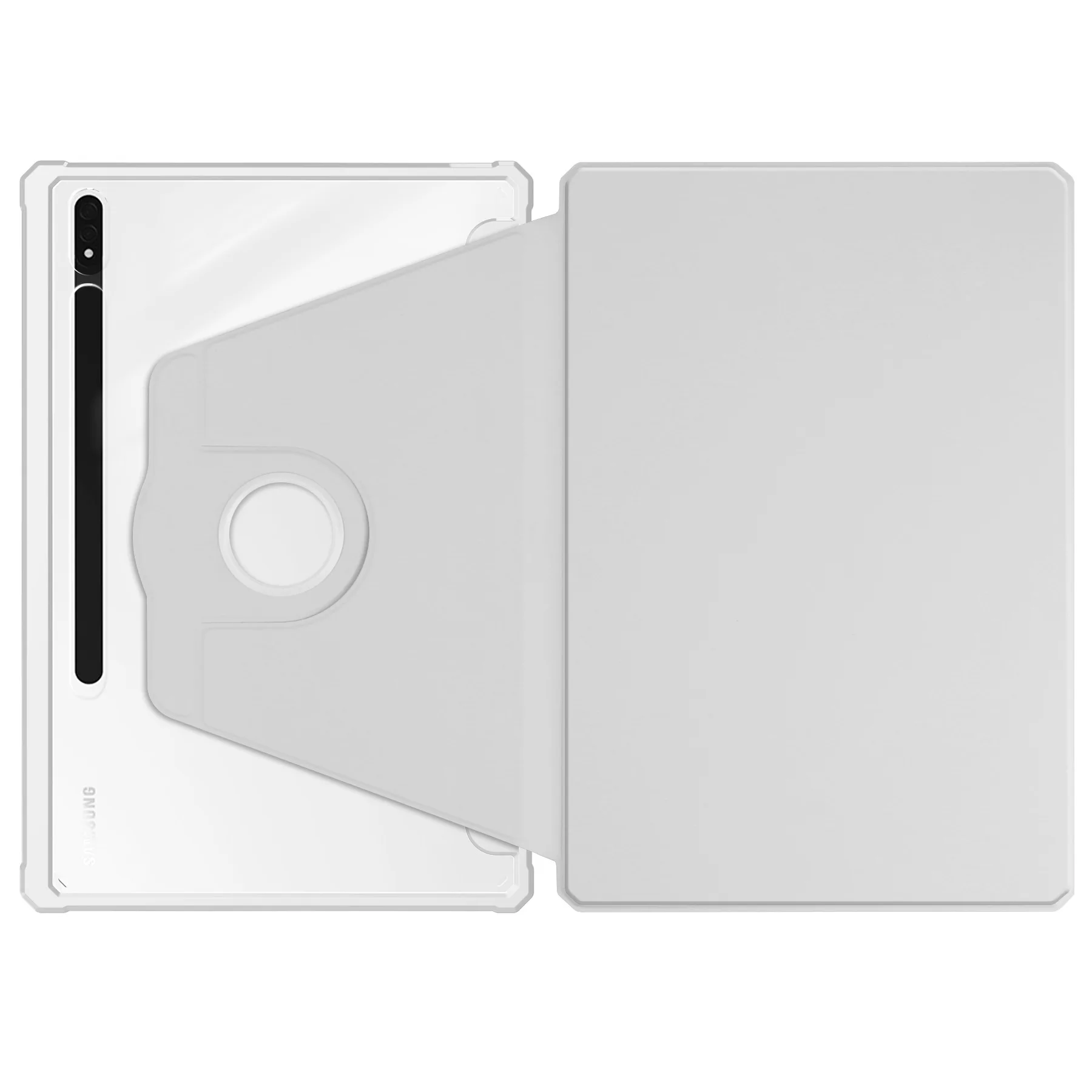 Case For Samsung Tab S11 S10 S9 Plus A9 A8 A7 Lite Case S11 Ultra Tablet Leather Cover Tab S8 S7 FE Clear Crystal Rotation Stand