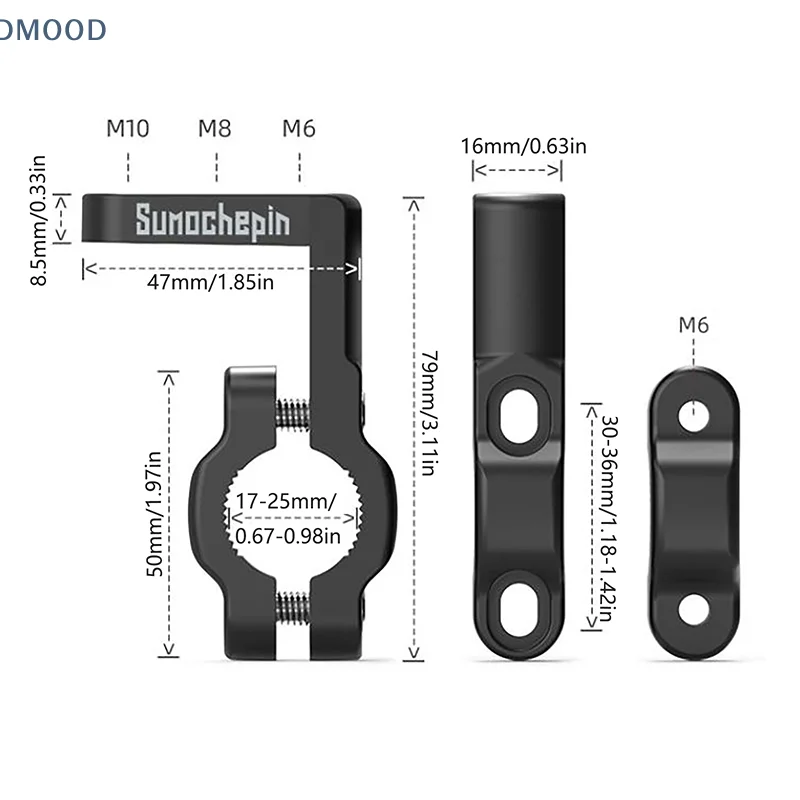 

[M]Aluminum Motorcycle Handlebar Mount Motorcycle Accessory Holder Motorcycle Accessories For Additional Accessories