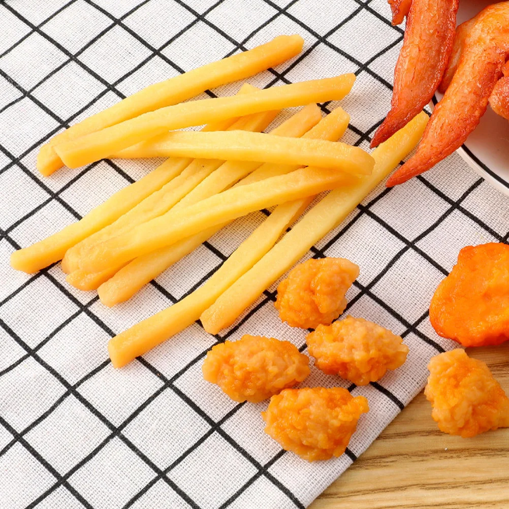 Modelo de patatas fritas, comida falsa, juguetes para niños pequeños, accesorios de cocina, juego realista para niños